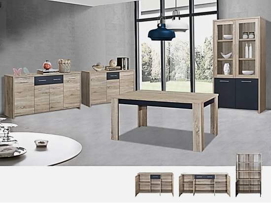 Vitrine + Buffet bas Leidi Vitrine + Buffet bas Leidi